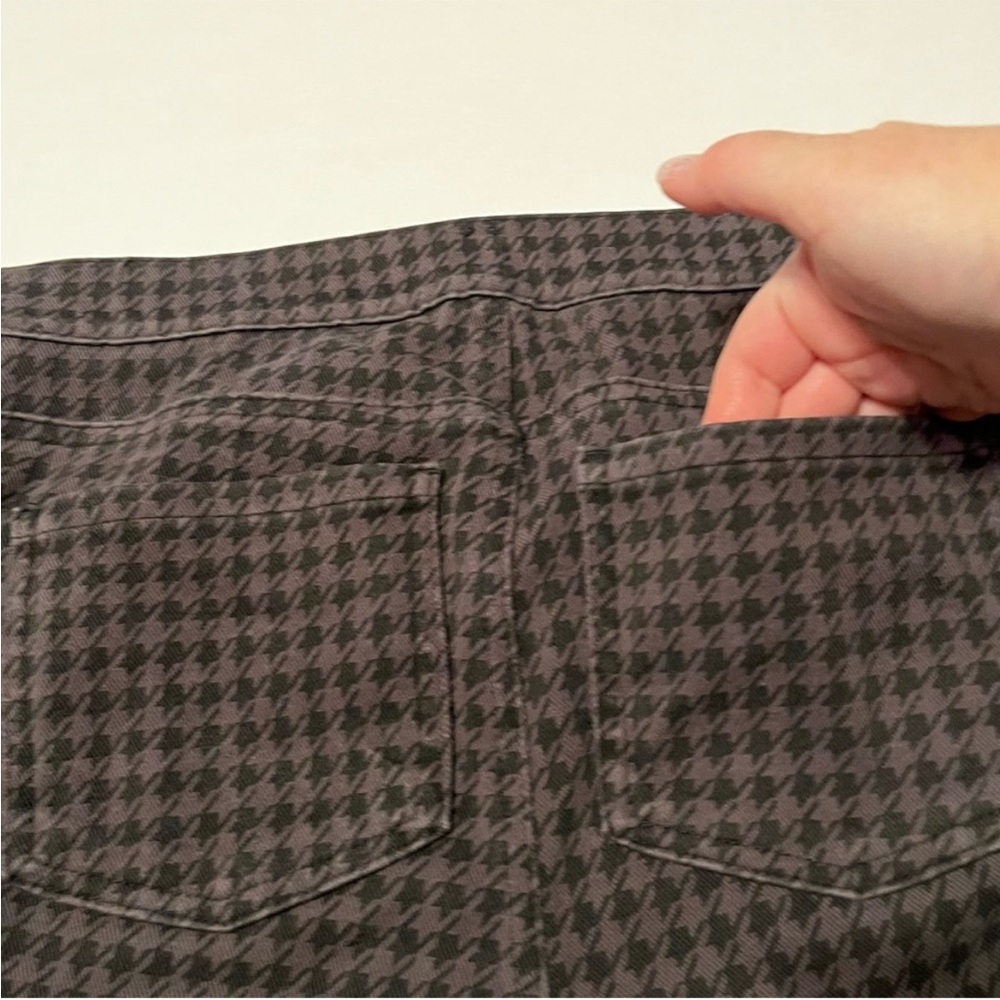 Spanx Black Gray Houndstooth Ankle Jegging Leggings‎ Womens Medium Two Pockets - Picture 11 of 13